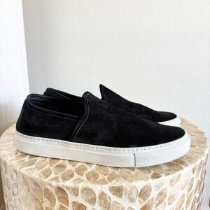 Jenni Kayne Black Slip- Ons Lounger Suede Sneakers Size 39